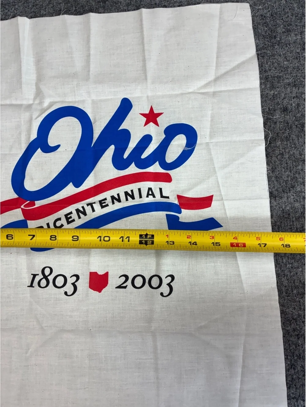 Ohio Bicentennial Cotton Tea Towel 1803-2003